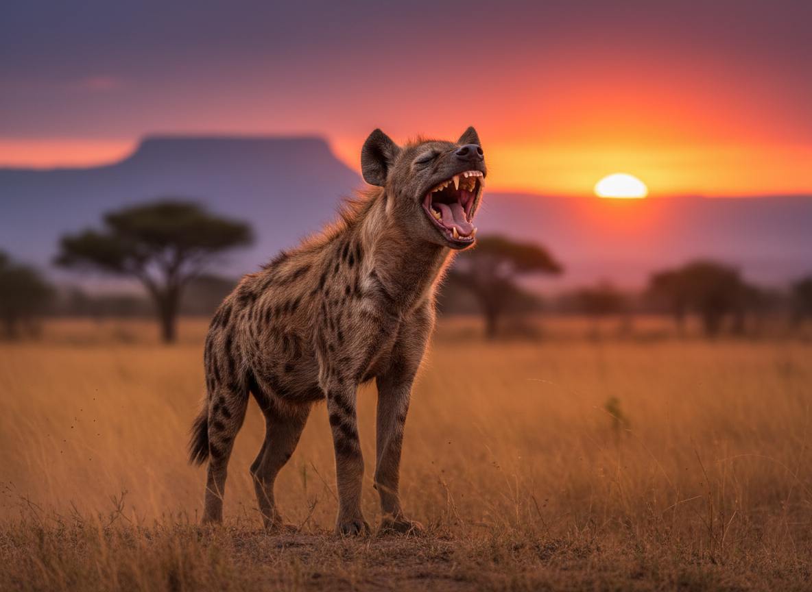 A laughing hyena